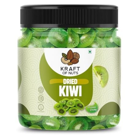 Kraft of Nuts Premium Dried Kiwi Slices, Natural Fruit Snack, 250g Jar Pack, High in Carbohydrates and Natural Sugar