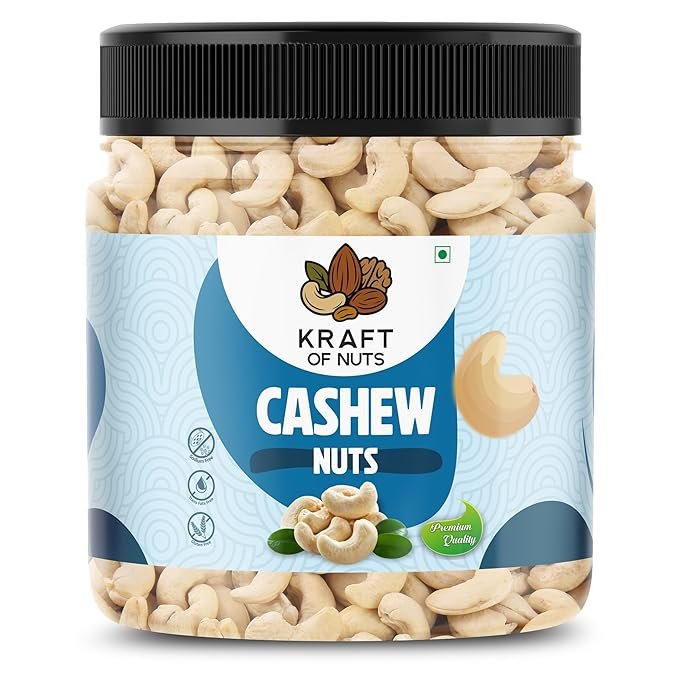 Kraft of Nuts Premium Cashew Nuts 250gm | High Protein Dry Fruits | Natural Whole Cashew