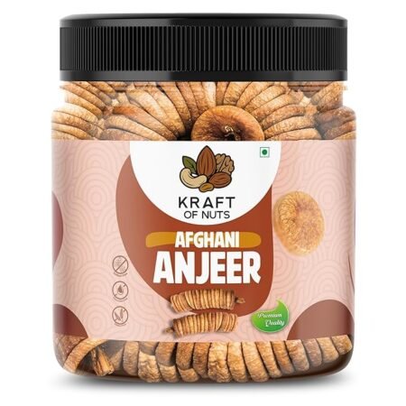 Kraft of Nuts Premium Afghani Anjeer Dried Figs, Natural Sun Dried, High in Protein, 249 Kcal per 100g Serving 250g