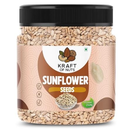 Kraft of Nuts Raw Sunflower Seeds for Eating 400gm | Premium Natural Seeds for Eating, Snacking, Salads, Baking & Cooking | Healthy Diet Food Snack Fresh Crunchy & Versatile Ingredient
